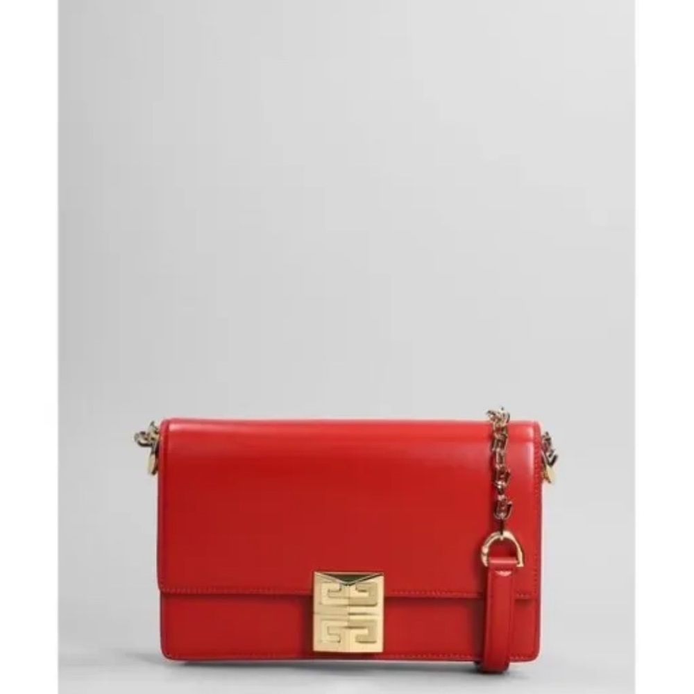 Givenchy Small 4G Chain Leather Crossbody Bag - Red - Picture 2 of 12